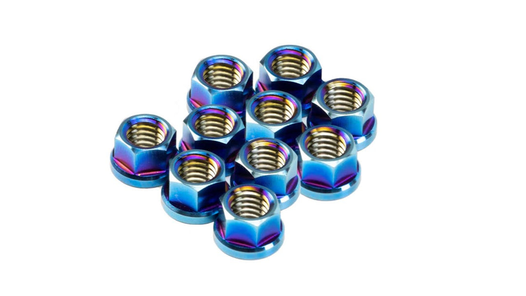 SpeedFactory Racing Titanium M8 x 1.25MM 6-Point Nuts Only (10-Pack)