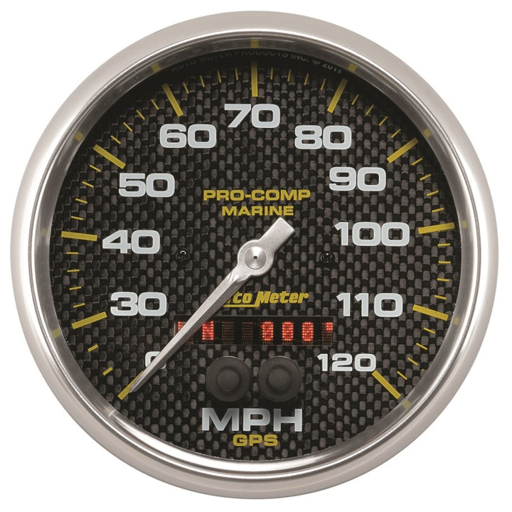 Autometer Marine Carbon Fiber 5in 120mph GPS Speedometer