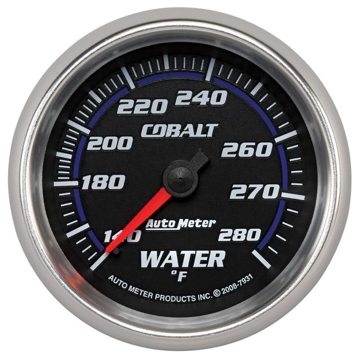 Autometer Cobalt 66.7mm 140-280 degree F. Water Temprature  Gauge