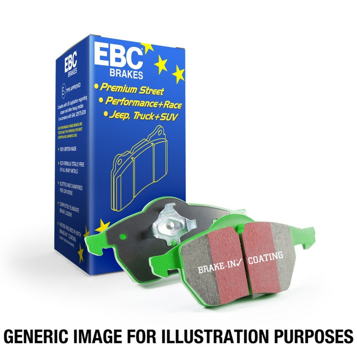 EBC 00 Volkswagen Eurovan 2.8 (Lucas) with Wear Leads Greenstuff Front Brake Pads