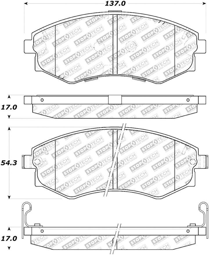 StopTech Street Select Brake Pads - Rear