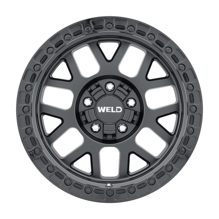 Weld Off-Road W104 17X8.5 Cinch 5X100 5X114.3 ET38 BS6.25 Satin Black / Gloss Black 72.56