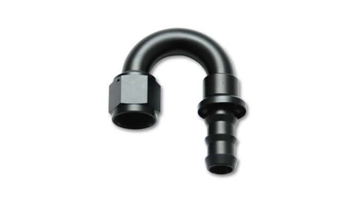 Vibrant -12AN Push-On 180 Deg Hose End Fitting - Aluminum