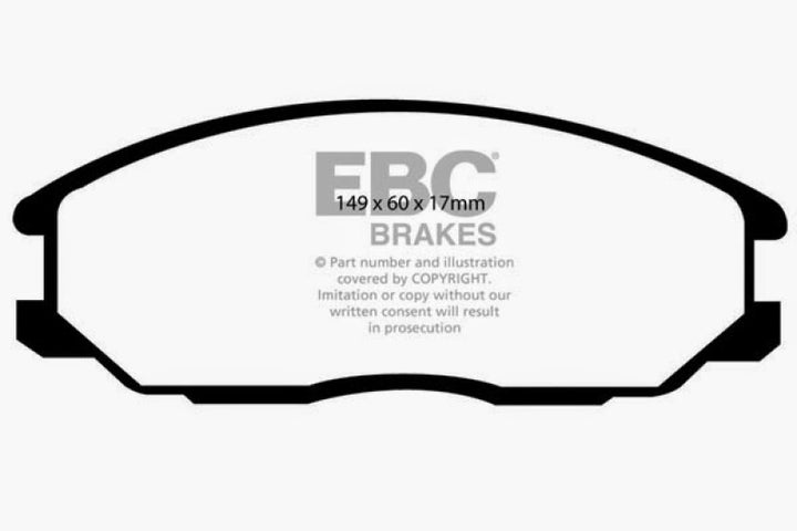 EBC 00-01 Hyundai XG 300 3.0 Redstuff Front Brake Pads