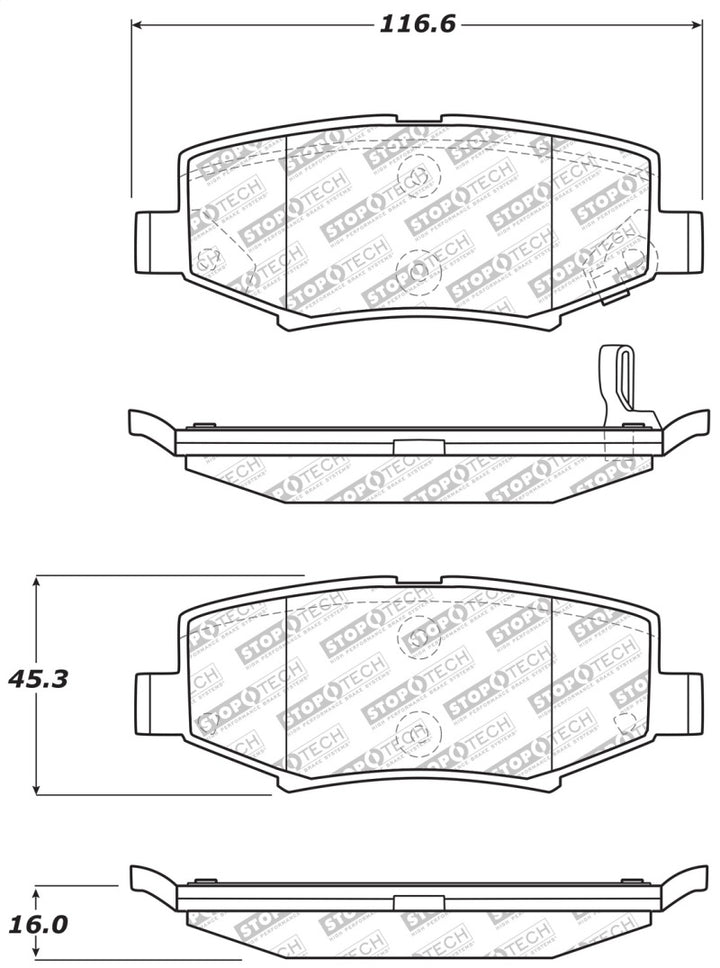 StopTech Street Select Brake Pads - Front