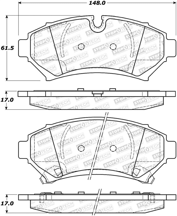 StopTech Street Select Brake Pads - Front