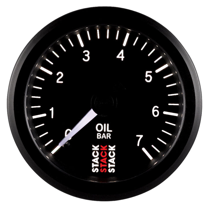 Autometer Stack Instruments 52mm 0-7 BAR M10 (M) Mechanical Oil Pressure Gauge - Black