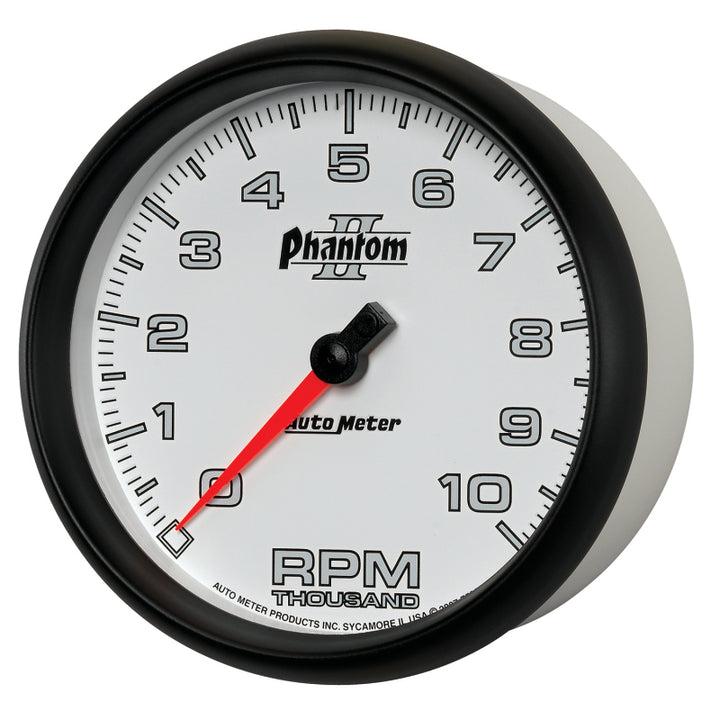 Autometer Phantom II 5in Electrical 10K RPM In-Dash Tachometer