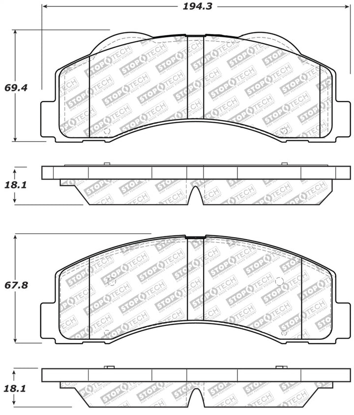 StopTech Street Select Brake Pads - Front/Rear