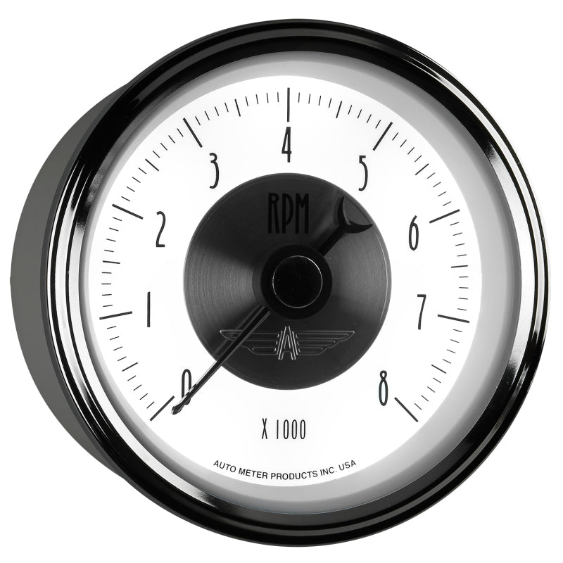 Autometer Prestige Pearl Series - Tachometer 3 3/8in 8K RPM In-Dash