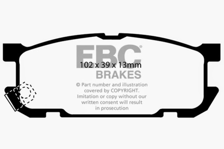 EBC 01-03 Mazda Miata MX5 1.8 (Sports Suspension) Greenstuff Rear Brake Pads