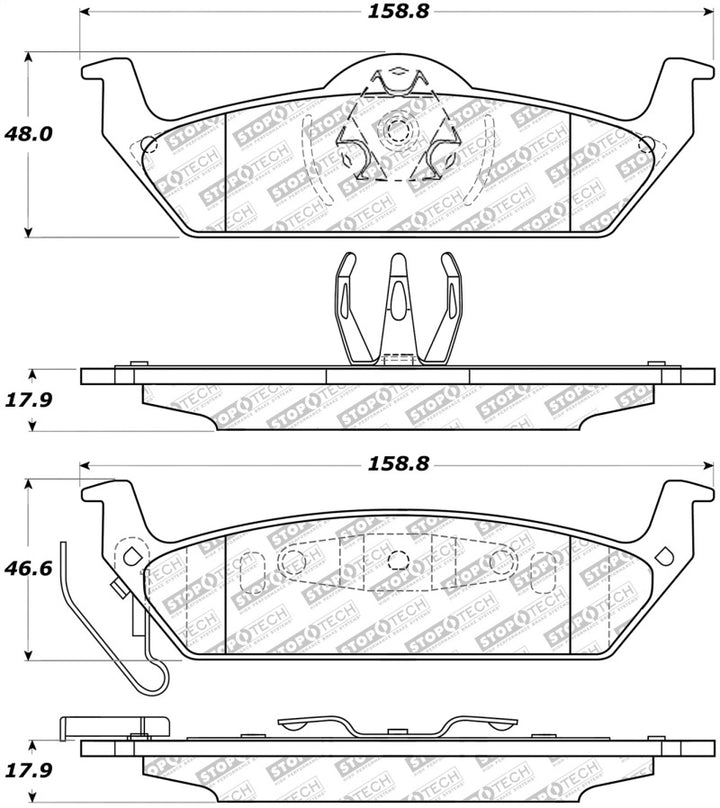 StopTech Street Select Brake Pads - Front