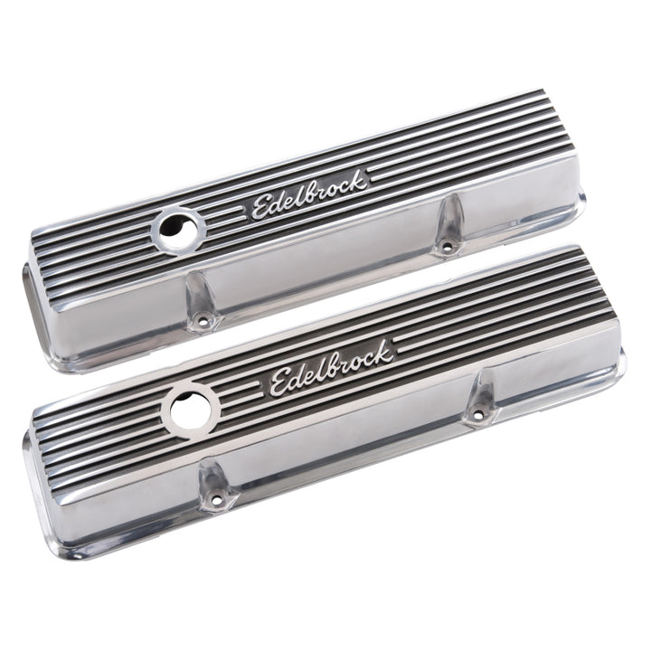 Edelbrock Valve Cover Elite II Series Chevrolet 1959-1986 262-400 CI V8 Low Polished