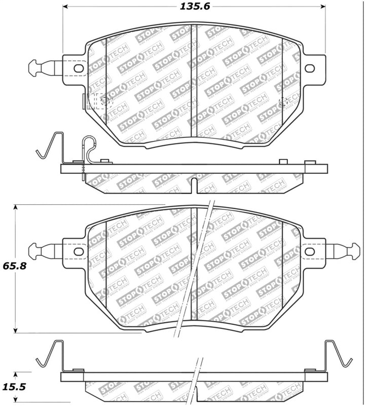 StopTech Street Select Brake Pads - Front/Rear