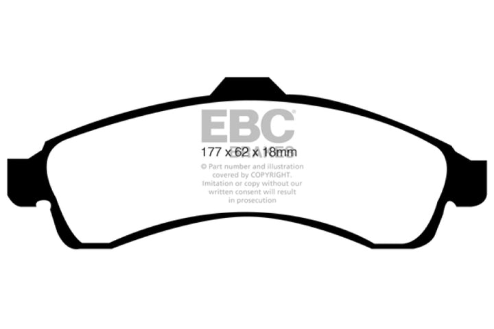 EBC 03-05 Chevrolet SSR 5.3 Redstuff Front Brake Pads