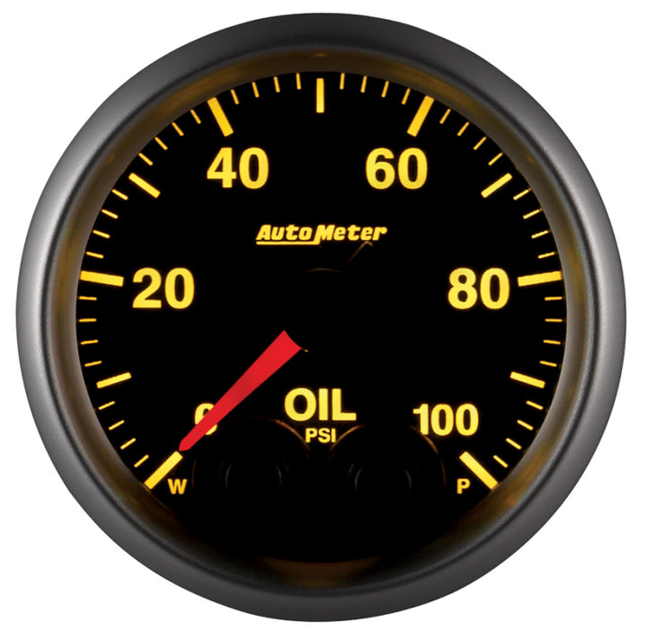 Autometer Elite 52mm Oil Pressure Peak and Warn Gauge w/ Electonic Control