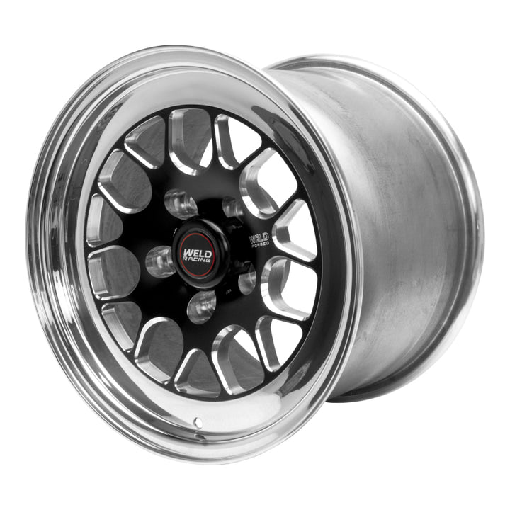 Weld S77 15x5 / 5x4.75 BP / 3.5in. BS Black Wheel (Low Pad) - Non-Beadlock