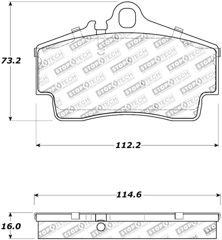 StopTech Street Touring 97-04 Porsche Boxster / 00-08 Boxster S Rear Brake Pads