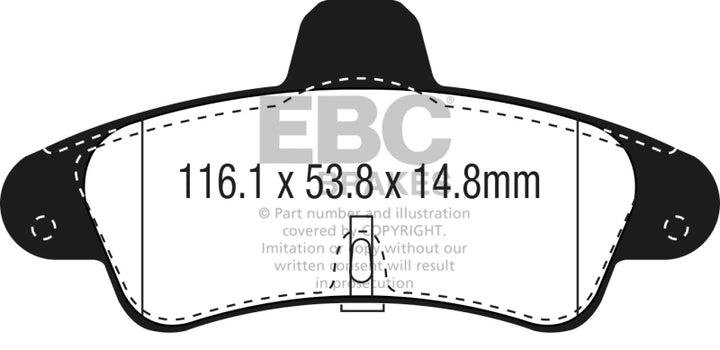 EBC 01-03 Mercury Cougar Yellowstuff Rear Brake Pads