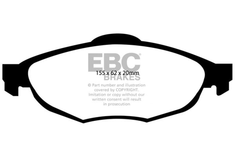 EBC 01-06 Chrysler Sebring Sedan 2.4 Greenstuff Front Brake Pads