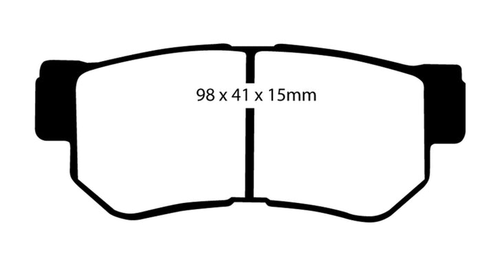 EBC 01-06 Hyundai Santa Fe 2.4 Greenstuff Rear Brake Pads