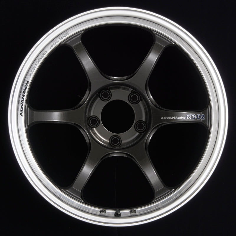 Advan RG-D2 15x7.0 +30 4-100 Machining & Black Gunmetallic Wheel