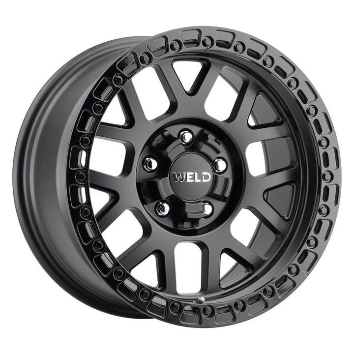 Weld Off-Road W104 17X8.5 Cinch 5X110 5X127 ET38 BS6.25 Satin Black / Gloss Black 71.5