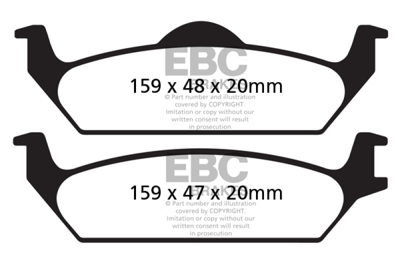 EBC 03-04 Dodge Dakota 2WD 3.9 Greenstuff Rear Brake Pads