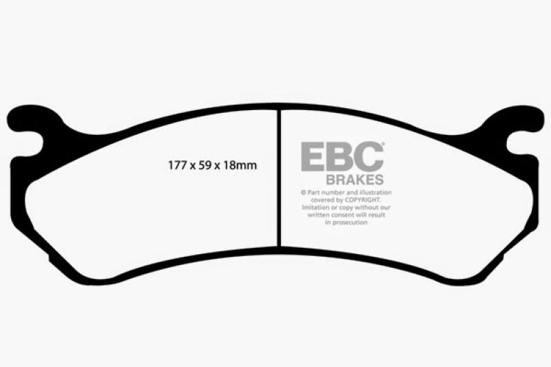 EBC 02 Cadillac Escalade 5.3 (Akebono rear caliper) Ultimax2 Front Brake Pads