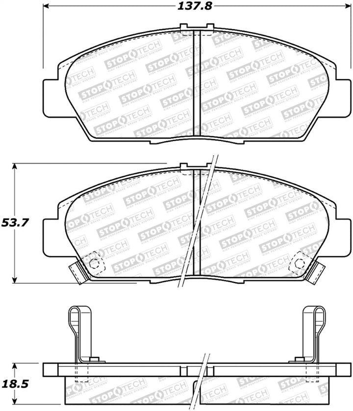 StopTech Street Brake Pads - Rear