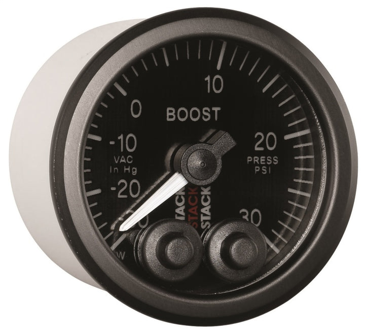 Autometer Stack Instruments 52mm -30INHG To +30PSI Pro Control Boost Pressure Gauge - Black