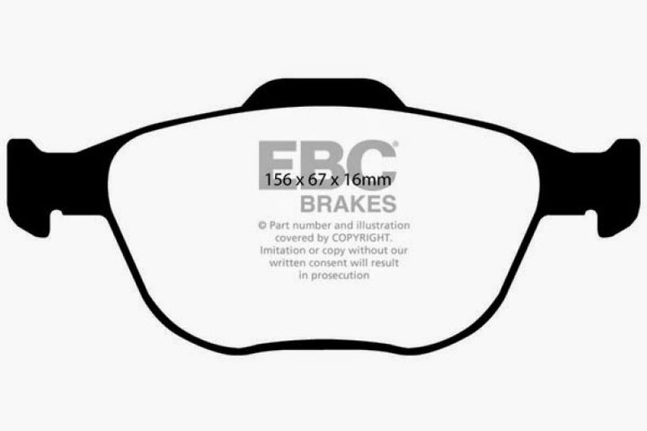 EBC 02-04 Ford Focus 2.0 SVT Greenstuff Front Brake Pads