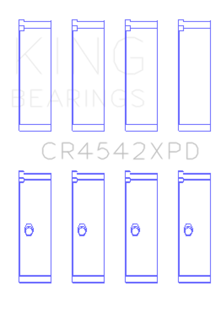 King Honda K-Series 2.0L/2.4L(Size STDX) XP Tri-Metal Performance Connecting Rod Bearing - Set of 4