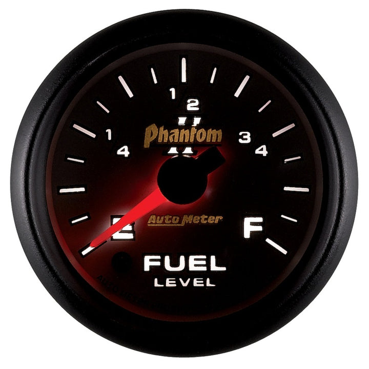 Autometer Phantom II 52mm Full Sweep Electronic 0-280 ohm Fuel Level Programmable E-F Range Gauge