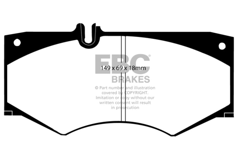 EBC 02-08 Mercedes-Benz G500 5.0 Greenstuff Front Brake Pads