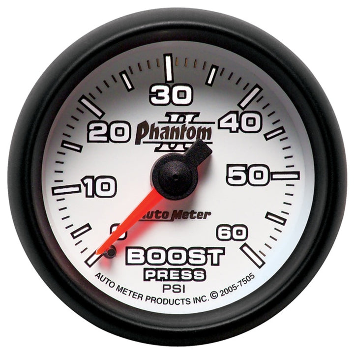 Autometer Phantom II 52.4mm Mechanical 0-60 PSI Boost Gauge