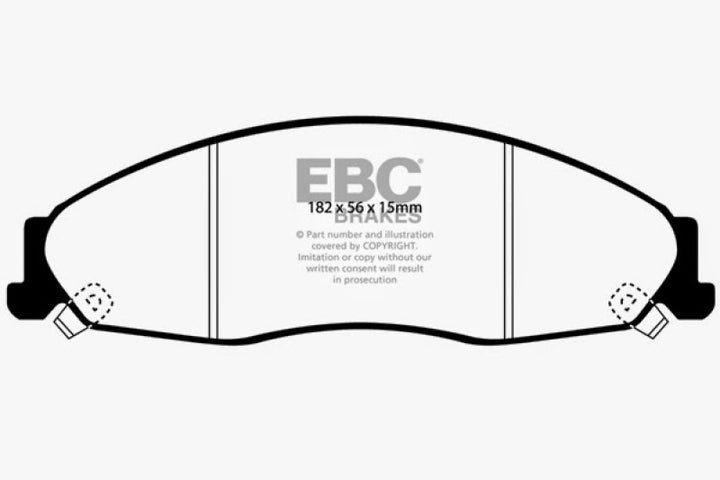 EBC 02-05 Cadillac CTS 2.6 Redstuff Front Brake Pads