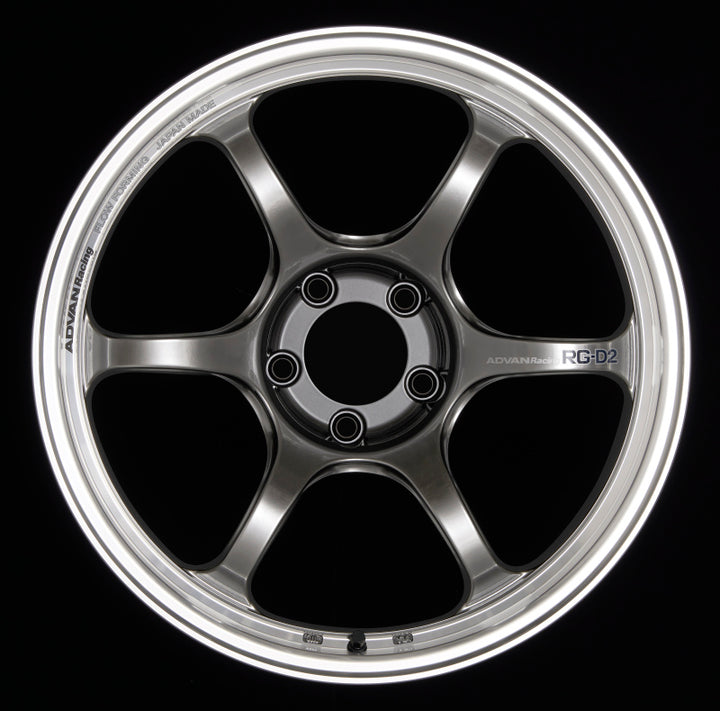 Advan RG-D2 17x8.0 +47 5-100 Machining & Racing Hyper Black Wheel