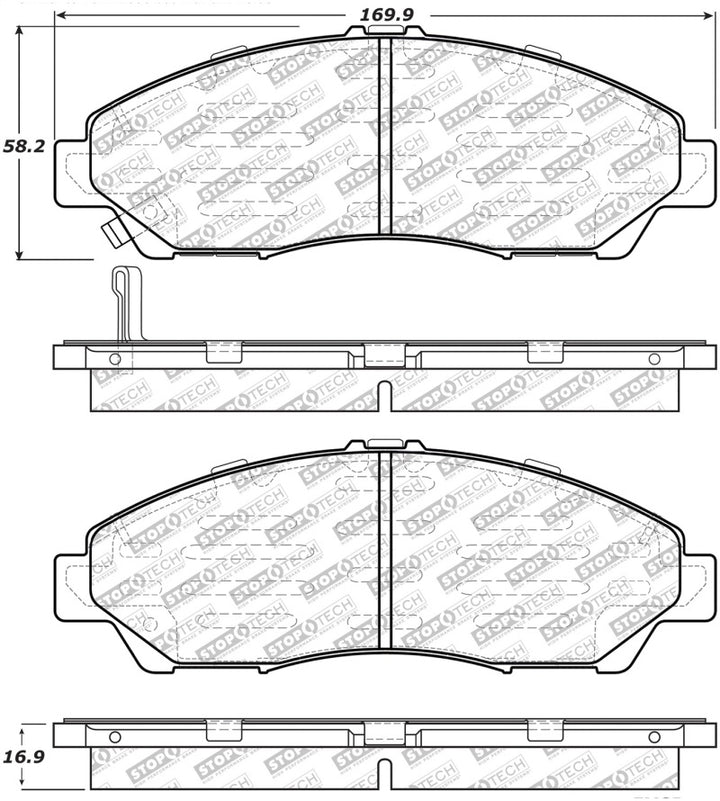 StopTech Street Select Brake Pads - Front